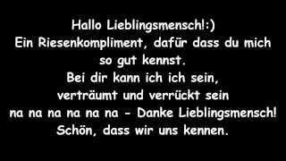 Lieblingsmensch Namika Lyrics [upl. by Ruscio]