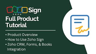 Zoho Sign Full Product Tutorial [upl. by Uird]