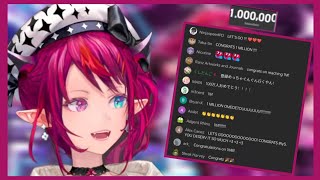 IRyS Sings Caesura of Despair 1 Million Subs w Chat Reaction [upl. by Carvey]