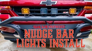 The Chevy Silverado gets some Rigid Industries lights instilled on the Nudge bar [upl. by Ifill666]