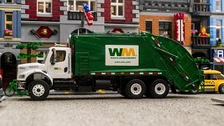 First Gear Freightliner M2  McNeilus Rear Load Garbage Truck [upl. by Hemminger]