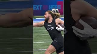 DALLIN HOLKER CATCHES 2 BALLS AT ONCE nflcombine shorts [upl. by Egap828]