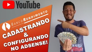 Como Receber o Dinheiro do Youtube pelo Banco Rendimento para sacar o dinheiro do adsense [upl. by Aeslek]