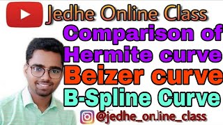 Comparison Between Hermite curve Bezier and B Spline curve [upl. by Hollerman]