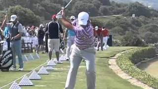 Francesco Molinari  Golf swing in High Speed  Slow Motion Face On [upl. by Aihtenak]