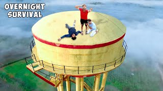 Full Night on Top of a Water TANK Overnight Survival Challenge [upl. by Enala]