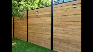 SLIPFENCE Horizontal Wood and Aluminum 6ft installation video [upl. by Roseanna]