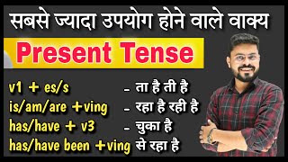 Present Tense in English Grammar  Present Tense in full Detail  Simple Continuous Perfect amp PC [upl. by Ahsinam]