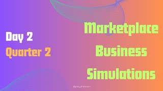 Day 2 Quarter 2 Introduction to Marketing Marketplace Business Simulations Walkthrough [upl. by Steffy]