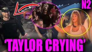 Taylor Swift Fights Back TEARS as Travis Kelce WAVING to her at Eras Tour N2 Indy [upl. by Aekan]