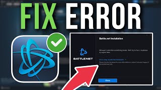 How To Fix Battlenet Installation Error  Full Tutorial [upl. by Annaxor319]