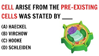 Cell arise from the pre existing cells was stated by   QnA Explained [upl. by Arathorn]