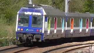 Z6400 GCO  Départ de la gare de Saint Nom la Bretèche sur la ligne L du Transilien [upl. by Onailime]