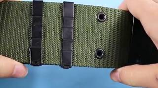 Military Tactical Belt With Alloy Buckle Clasp [upl. by Tomasine]