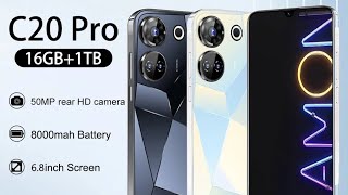 C20 Pro Smartphone Android 13 Qualcomm8 Gen 2 68“ Screen Smart Phone 16G1TB 8000mAh 50108MP 4G5 [upl. by Aufa]