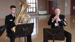 Navy Band Brass Quartet  quotThe Stomping Sailors Marchquot [upl. by Inattirb]