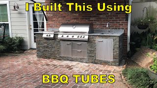 How I Built My Grill Area using BBQ TUBES [upl. by Arymas]