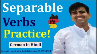 Separable verbspractice  German Grammar in Hindi  German For Beginners A1  Learn German [upl. by Cleodel]