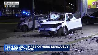 1 killed 3 injured in crash near West Englewood gas station CPD [upl. by Obbard]