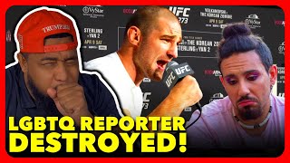 BASED UFC Fighter Sean Strickland GOES SCORCHED EARTH On quotLGBTQ Allyquot Reporter [upl. by Nerra124]