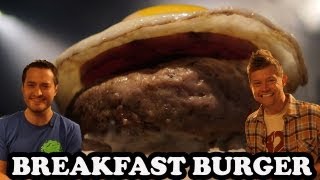 Epic Breakfast Burger with Brock Baker  Burger Lab [upl. by Elletnohs]