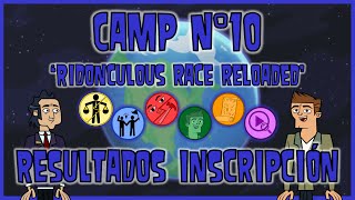 Camp 10 RRR Resultados De Inscripción [upl. by Isus]