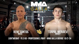 Rene Santos CT RS Fight Vs Torpal Merjoev Spartacus MMA [upl. by Ahsimrac38]