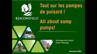 Tout sur les pompes de puisard  All About Sump Pumps [upl. by Kevina]