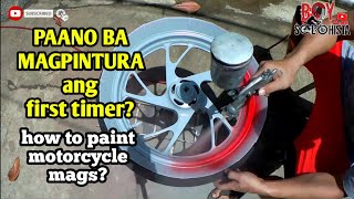 paano magpintura ng mags│how to repaint motorcycle mags [upl. by Ggerk257]