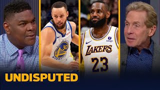 Lakers host Warriors in crucial game with No 9 seed playin seeding on the line  NBA  UNDISPUTED [upl. by Ekihc]