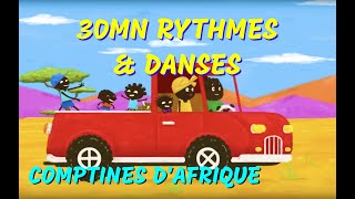 RYTHMES amp DANSES DAFRIQUE  comptines avec paroles [upl. by Collette]