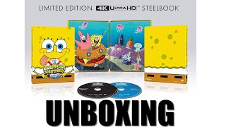 The SpongeBob SquarePants movie 4K ultra hd steelbook unboxing [upl. by Mcgaw]