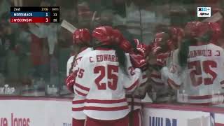 Wisconsin Hockey  Highlights vs Merrimack 1524 [upl. by Brodie684]