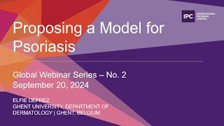 Proposing a Model for Psoriasis  Elfie Deprez  Belgium [upl. by Ydur]