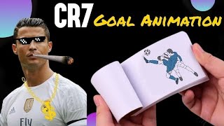 Cristiano Ronaldos amazing bicycle kick goal animation  Arjuna Flipbook [upl. by Munt746]