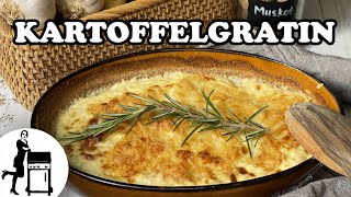 Kartoffelgratin Rezept  EINFACH  SCHNELL  CREMIG  Die Frau am Grill [upl. by Aramot]