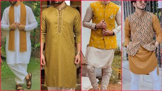 Mehndi Dress for Groom Kurta with WaistCoat for groom Groom dress designs for mehndi [upl. by Ajed]