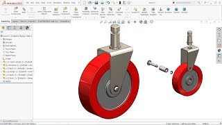 SolidWorks Tutorial Design of Swivel caster wheel [upl. by Uah]