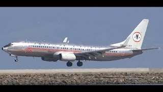 HD RARE American Airlines AstroJet 737823 N951AA Landing at San Francisco International Airport [upl. by Jamie]