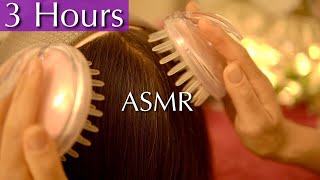 ASMR Autumn Night Pampering🌙 🍂 3 Hours of Relaxing ASMR Head Massage amp Hair Brushing  No Talking [upl. by Brower]