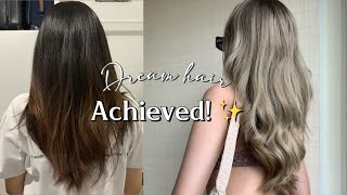 ASH GRAY HAIR COLOR DREAM HAIR ACHIEVED Feat Sandrealee Salon  I am Marta Cervanez [upl. by Noelyn]