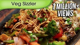 Veg Sizzler In Soya Chilli Sauce  Asian Vegetable Sizzler Recipe by Ruchi Bharani [upl. by Gerard]