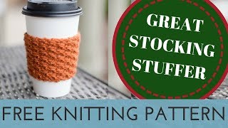 FREE Knitting Pattern for Beginner Knitters  Easy Knitting Project  Great Stocking Stuffer [upl. by Bollen]