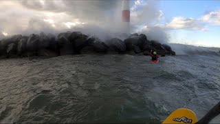 12 Ft Waves  Kayak Surfing  Shred Vlog [upl. by Schwejda706]