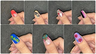 6 Easy nail designs for beginners at home  No tool nail art designs nails trending youtube [upl. by Aiselad163]