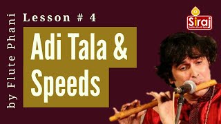 Adi Tala And Speeds Basic Carnatic Flute Lesson 4 in Telugu for Beginner by Flute Phani 2019 [upl. by Fidelas717]