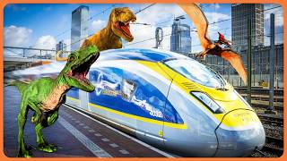 DINOSAURS AND TRAINS with TierZoo [upl. by Eanahc]