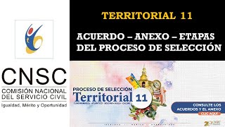 TERRITORIAL 11  ACUERDOS  ETAPAS DEL PROCESO DE SECCIÓN [upl. by Nissa]