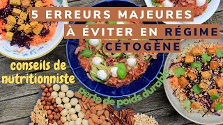 5 ERREURS MAJEURES A EVITER EN REGIME CEOTGENE  conseils keto pour débutants [upl. by Atnoed]