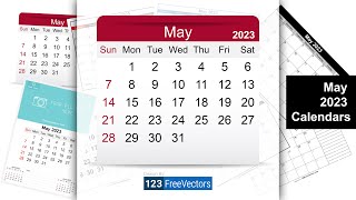 May 2023 Calendar  123FreeVectors [upl. by Walcoff]